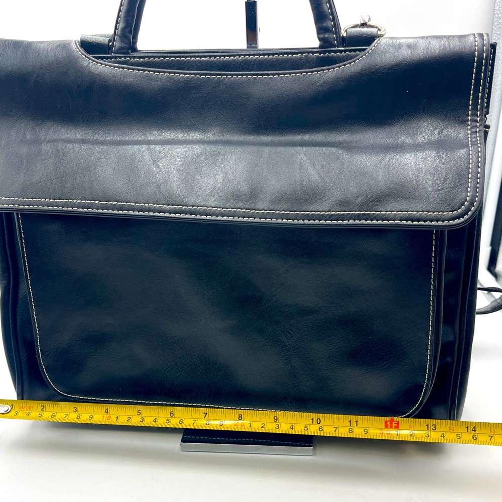 Vintage Bellerose Expandable Satchel Messenger Briefcase Cross-Body Bag w/ Strap - Picture 13 of 16